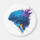 Creatief Kleurrijk Splash Brain Design Magneet (Voorkant)
