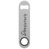 Creatief, koel, modern, speels ontwerp Democratie Speed Flessenopener (Achterkant)