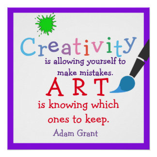 Creatief, Kunst citaat, Perfect Poster