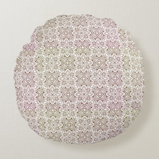 creatief kunstontwerp Round Pillow Rond Kussen (Voorkant)