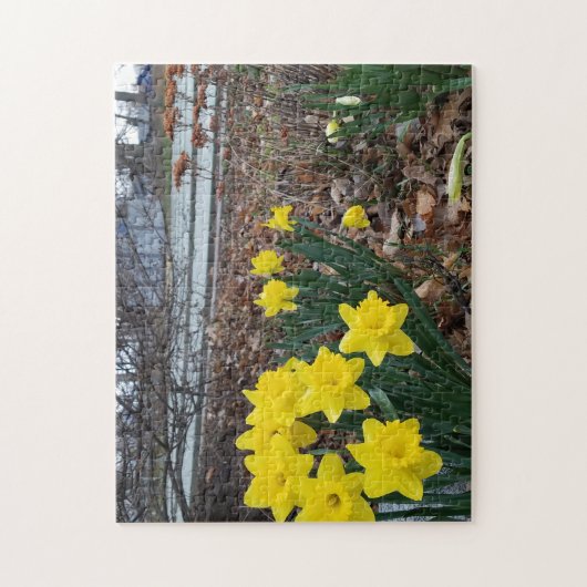 Creatief landschapsbloem fotomozaïekpuzzel legpuzzel (Verticaal)