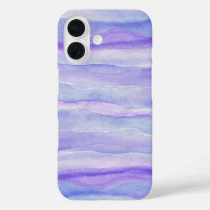 Creatief Lavendel Paarse Waterverf Lagen Patroon iPhone 16 Hoesje