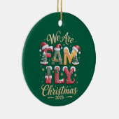 Creatief & Leuk Familie Kerstfeest Keramisch Ornament (Rechts)