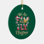 Creatief & Leuk Familie Kerstfeest Keramisch Ornament (Rechts)