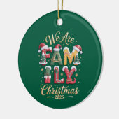 Creatief & Leuk Familie Kerstfeest Keramisch Ornament (Links)