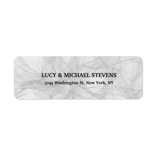 Creatief Licht Grijs Retro Stijl Klassieke Familie Etiket (Voorkant)