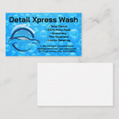 Creatief logoontwerp voor autowasstraat | Waterbel Visitekaartje (Voorkant / Achterkant)