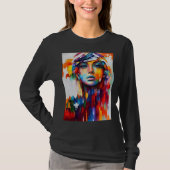 Creatief Meisje: Draagbare Moderne Kunst T-shirt (Voorkant)