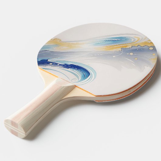 Creatief met Waterverf Ping Pong Paddles Tafeltennisbatje (Voorkant Gekanteld)