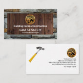Creatief metselwerk Hout Paneling Constractor Visitekaartje (Voorkant / Achterkant)