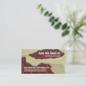 Creatief metselwerk peeling gips visitekaartje (Staand voorkant)