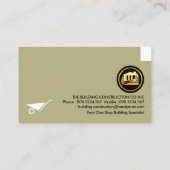 Creatief metselwerk peeling gips visitekaartje (Achterkant)