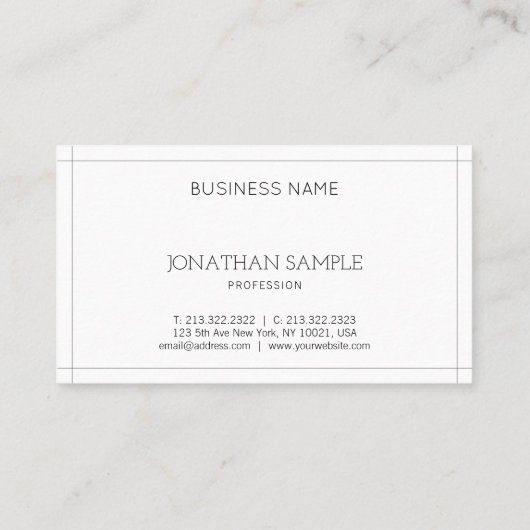 Creatief minimalistisch design Professioneel Moder Visitekaartje (Achterkant)