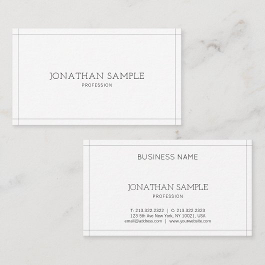 Creatief minimalistisch design Professioneel Moder Visitekaartje (Voorkant / Achterkant)
