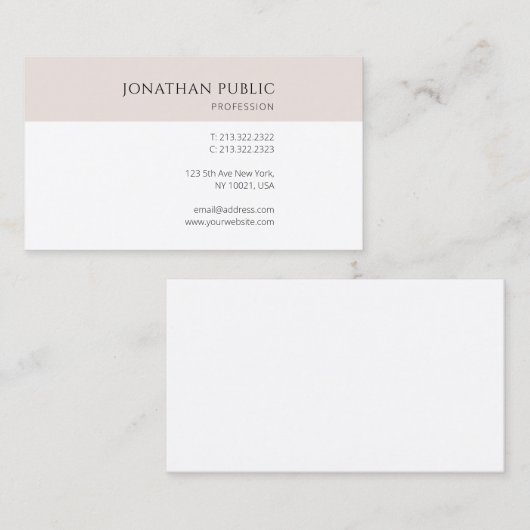 Creatief Modern Eenvoudig Ontwerp Trendy Sjabloon Visitekaartje (Voorkant / Achterkant)