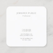 Creatief Modern Elegant Monogram Sjabloon Vierkante Visitekaartje (Achterkant)