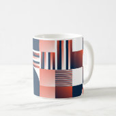 Creatief modern geometrisch naadloos patroon koffiemok (Voorkant rechts)