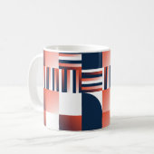 Creatief modern geometrisch naadloos patroon koffiemok (Voorkant links)