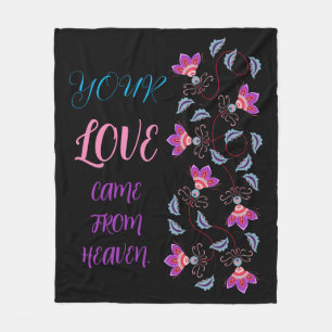 CREATIEF MODERN PAARSE BLOEMKUNST CADEAU FLEECE DEKEN