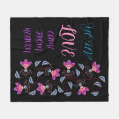 CREATIEF MODERN PAARSE BLOEMKUNST CADEAU FLEECE DEKEN (Voorkant (Horizontaal))