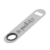 Creatief, modern, speels, koel ontwerp van gelijkh speed flessenopener (Voorkant Gekanteld)