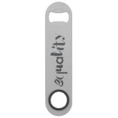 Creatief, modern, speels, koel ontwerp van gelijkh speed flessenopener (Voorkant)
