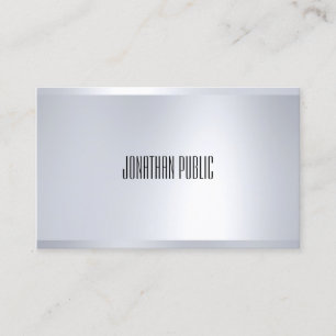 Creatief Modern Zilver Kijk Elegant Glamour Plain Visitekaartje