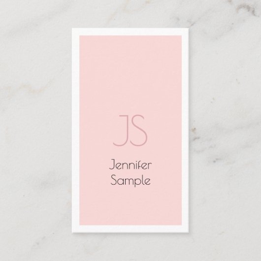 Creatief Monogram Ontwerp Minimalistisch Eenvoudig Visitekaartje (Voorkant)