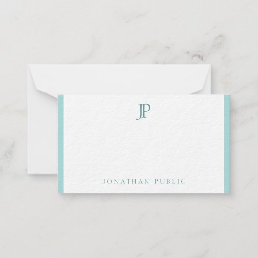 Creatief Monogram Sjabloon Minimalistisch Modern (Voorkant)