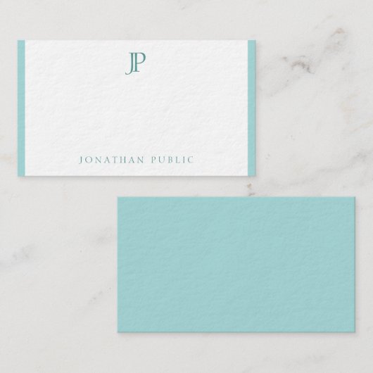 Creatief Monogram Sjabloon Minimalistisch Modern (Voorkant / Achterkant)