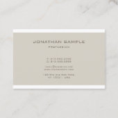 Creatief Monogram Slanke Professionele Duidelijke Visitekaartje (Achterkant)