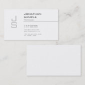 Creatief Monogram Strak Design Trendy Modern Eenvo Visitekaartje (Voorkant / Achterkant)