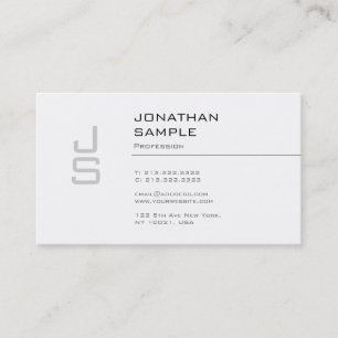 Creatief Monogram Strak Design Trendy Modern Eenvo Visitekaartje