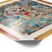 Creatief mozaïek Afbeelding van een Morkie "koper" Foto Afdruk (Hoek)