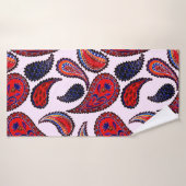 Creatief naadloos patroon met handgetekende paisle badhanddoek (Badhanddoek)