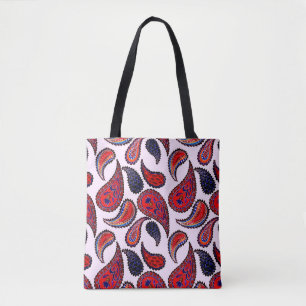 Creatief naadloos patroon met handgetekende paisle tote bag