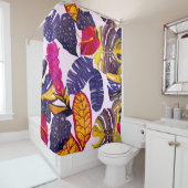 Creatief naadloos patroon met tropische bladeren e douchegordijn (In situ)