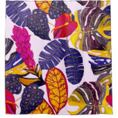 Creatief naadloos patroon met tropische bladeren e douchegordijn (Voorkant)