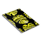 Creatief naadloos patroon met tropische bladeren e notitieboek (Rechterzijde)