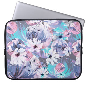 Creatief naadloos waterverf patroon van planten, H Laptop Sleeve