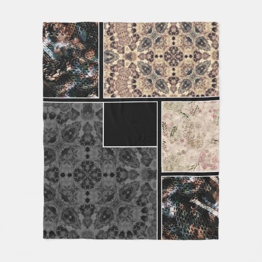 Creatief ontwerp foto's tekst sierslang fleece deken (Voorkant)