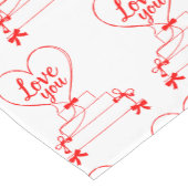 Creatief ontwerp met rode harten korte tafelloper (Hoek)