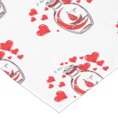 Creatief ontwerp met rode harten korte tafelloper (Hoek)