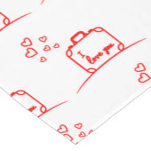 Creatief ontwerp met rode harten korte tafelloper (Hoek)