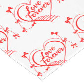 Creatief ontwerp met rode harten korte tafelloper (Hoek)