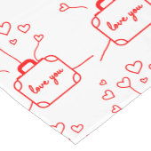 Creatief ontwerp met rode harten korte tafelloper (Hoek)