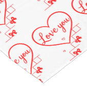 Creatief ontwerp met rode harten korte tafelloper (Hoek)