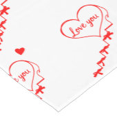 Creatief ontwerp met rode harten korte tafelloper (Hoek)