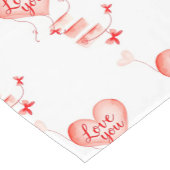 Creatief ontwerp met rode harten korte tafelloper (Hoek)