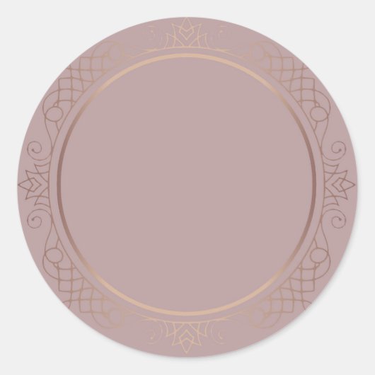 Creatief ontwerp sjabloon voeg tekst roze goud toe ronde sticker (Voorkant)
